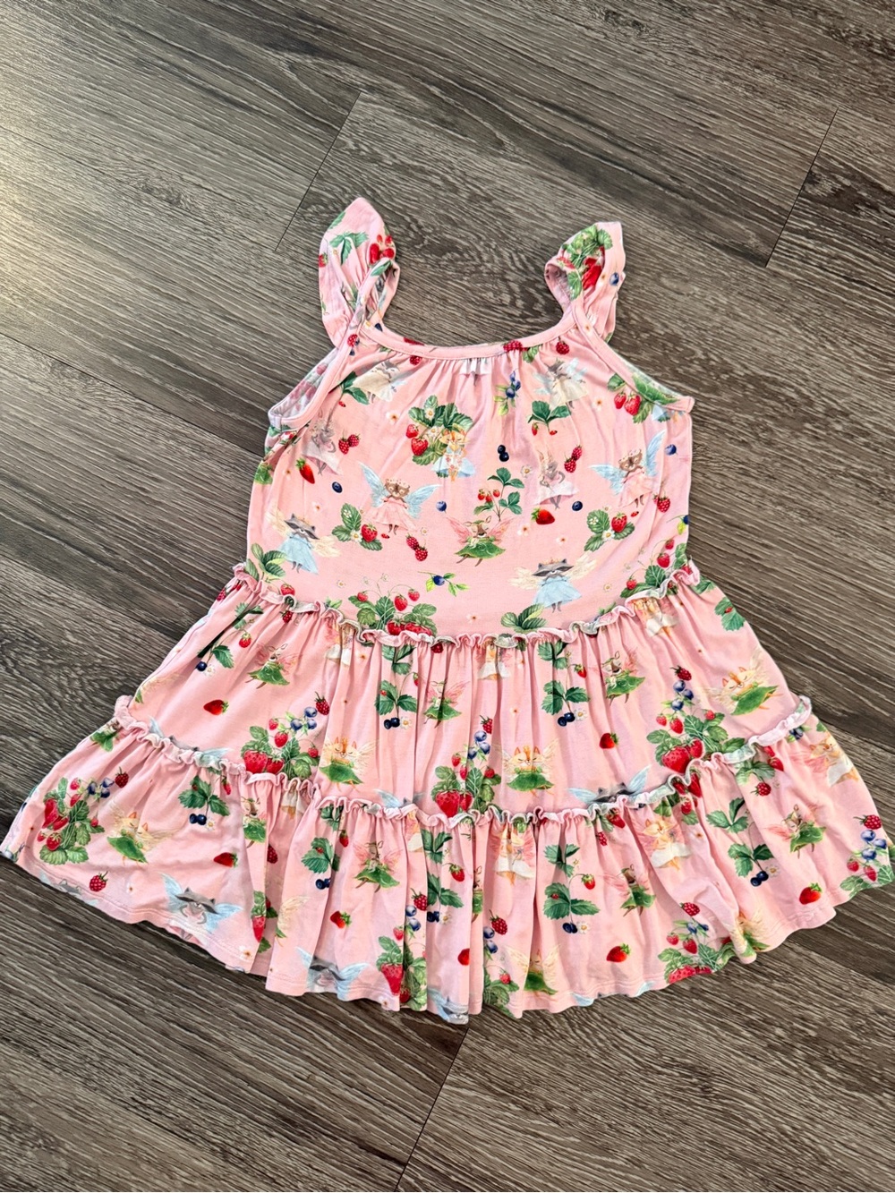 Posh Peanut Annabelle tiered flutter-sleeve dress 5T - 6T